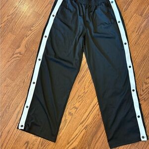 Dyeek Men's Black Joggers with White Side Stripes